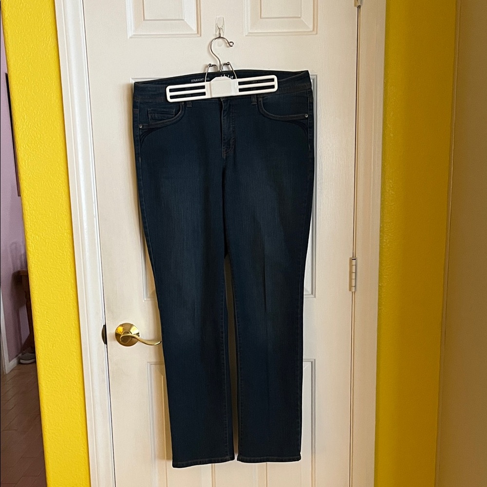 Macy's Deep Indigo Straight Leg Jeans